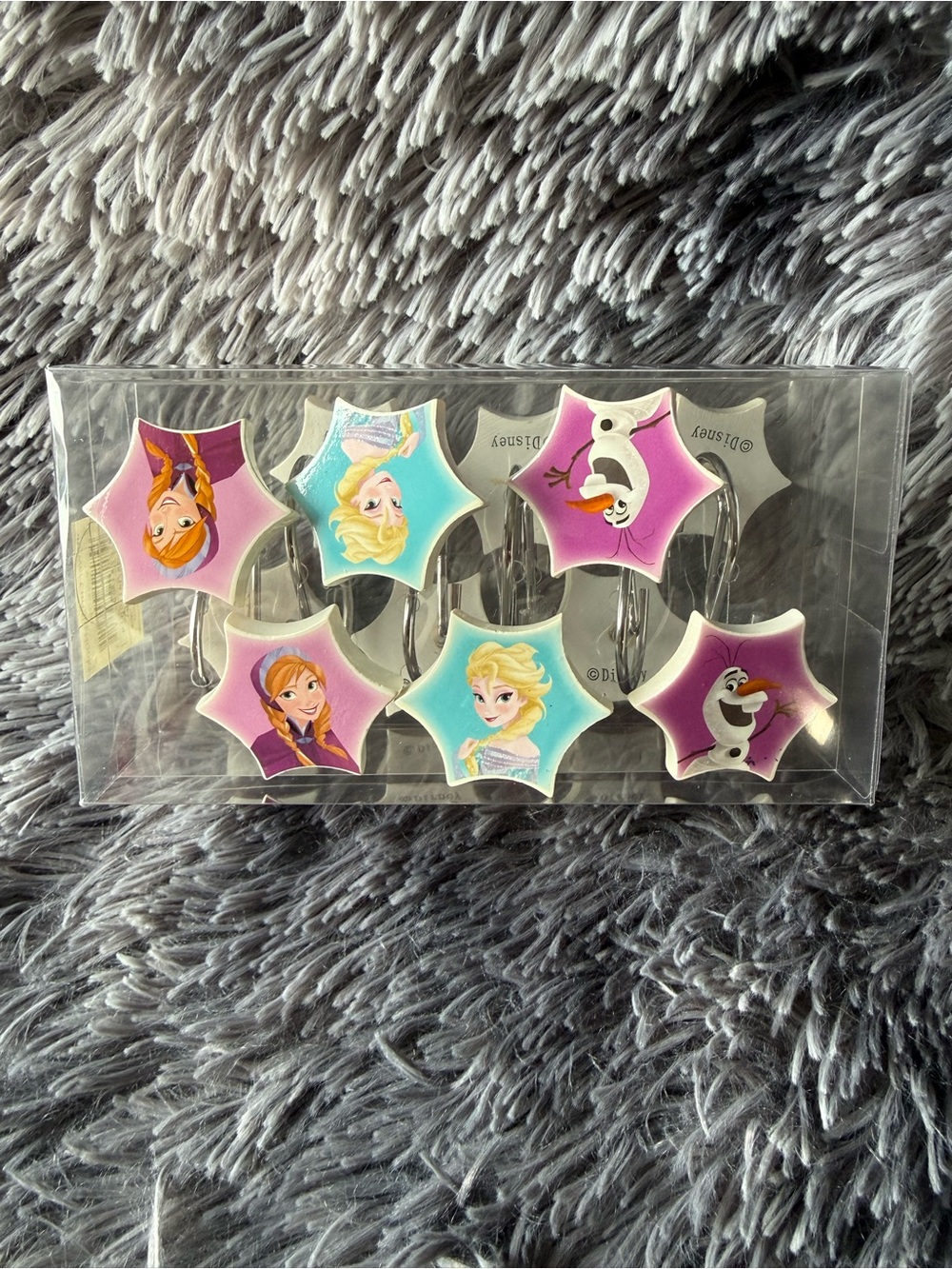 Disney Frozen Star-Shaped Character Clips - Pink & Aqua